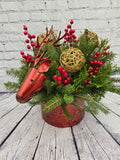 Red & Gold Reindeer Tin Workshop, Sunday, Dec 6th, 10am